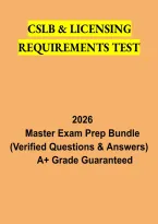 CSLB & Licensing Requirements Test 2026 &vert; California Contractor License Study Guide & Practice Questions