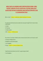 Agile Safe 6&period;0 Leading Safe Certification Exam&colon; 100&percnt; &NewLine;Expert Verified Study Guide Real Testing 2026&vert;2027 &NewLine;Questions Detailed Answers And Instructor Note For &NewLine;A&plus; Guaranteed Pass 