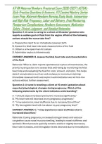 ATI RN Maternal Newborn Proctored Exam 2026&sol;2027 &vert; ACTUAL-Style Practice Questions & Answers&comma; ATI Content Mastery Series Exam Prep&comma; Maternal-Newborn Nursing Study Guide&comma; Antepartum and High-Risk Pregnancy&comma; Labor and Delivery&comma; Fetal Monitoring&comma; Postpartum 