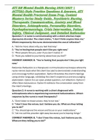 ATI RN Mental Health Nursing 2026&sol;2027 &vert; ACTUAL-Style Practice Questions & Answers&comma; ATI Mental Health Proctored Exam Prep&comma; Content Mastery Series Study Guide&comma; Psychiatric Nursing&comma; Therapeutic Communication&comma; Anxiety and Mood Disorders&comma; Schizophrenia&comma; Perso