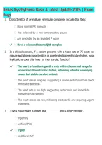 Relias Dysrhythmia Basic A 2026 &vert; 160 Questions & Answers &vert; Latest Update Exam Prep &vert; ECG Rhythm Interpretation&comma; Sinus&comma; Atrial & Ventricular Dysrhythmias