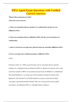 FIFA Agent Exam Questions with Verified&NewLine;Correct Answers