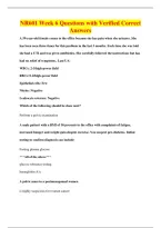 NR601 Week 6 Questions with Verified Correct&NewLine;Answers