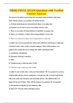 NR602 FINAL EXAM Questions with Verified&NewLine;Correct Answers