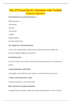 Nur 272 Exam Review Questions with Verified&NewLine;Correct Answers