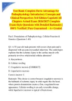  Test Bank Complete Davis Advantage for Pathophysiology Introductory Concepts and Clinical Perspectives 3rd Edition Capriotti All Chapters Actual Exam 2026&sol;2027 Complete Exam-Style Questions with Detailed Rationales &vert; 100&percnt; Verified &vert; Pass Guaranteed &ndash; A&plus; 