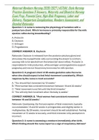 Maternal-Newborn Nursing 2026&sol;2027 &vert; ACTUAL-Style Nursing Practice Questions & Answers&comma; Maternity and Obstetric Nursing Exam Prep&comma; Prenatal Care&comma; High-Risk Pregnancy&comma; Labor and Delivery&comma; Postpartum Complications&comma; Newborn Assessment&comma; and Detailed Rationale