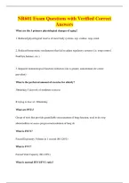 NR601 Exam Questions with Verified Correct&NewLine;Answers