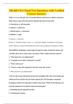 NR 668 CEA Final Test Questions with Verified&NewLine;Correct Answers