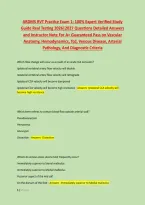 ARDMS RVT Practice Exam 1&colon; 100&percnt; Expert Verified Study &NewLine;Guide Real Testing 2026&vert;2027 Questions Detailed Answers &NewLine;and Instructor Note For A&plus; Guaranteed Pass on Vascular &NewLine;Anatomy&comma; Hemodynamics&comma; Tcd&comma; Venous Disease&comma; Arterial &NewLine;Pathology&comma; And Diagnostic Cri