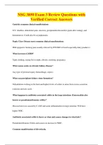 NSG 3850 Exam 3 Review Questions with&NewLine;Verified Correct Answers