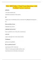 NSG 3850 Patho 2 Final Exam Questions with&NewLine;Verified Correct Answers