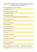 ABO ADVANCED HIGH-YIELD TOPICS SUMMARY Questions&NewLine;with Correct Answers &lpar;Grade A&plus;&rpar;