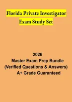 Florida Private Investigator Exam Study Set 2026 &vert; Class C License Practice Questions&comma; Chapter 493 Laws & Exam Review