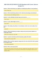 ABO ADVANCED MOCK EXAM Questions with Correct Answers&NewLine;&lpar;Grade A&plus;&rpar;