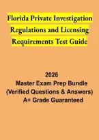 Florida Private Investigation Regulations and Licensing Requirements Test Guide 2026 &vert; Chapter 493 Laws&comma; Class C License & Exam Prep