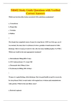 NR602 Study Guide Questions with Verified&NewLine;Correct Answers