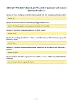 ABO ADVANCED FORMULAS PRACTICE Questions with Correct&NewLine;Answers &lpar;Grade A&plus;&rpar;