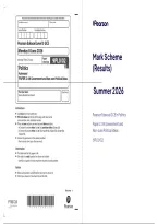 Edexcel A Level Politics Paper 2 2026 with Mark Scheme &lpar;PDF&rpar;