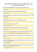 ABO ADVANCED FORMULAS TEST PAPER Questions with&NewLine;Correct Answers &lpar;Grade A&plus;&rpar;