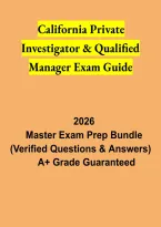 California Private Investigator & Qualified Manager Exam Guide 2026 &vert; BSIS Licensing Laws&comma; Practice Questions and Test Prep
