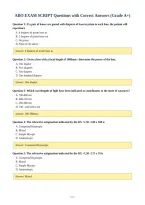 ABO EXAM SCRIPT Questions with Correct Answers &lpar;Grade A&plus;&rpar;