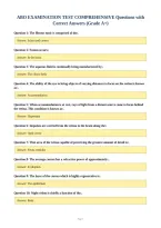 ABO EXAMINATION TEST COMPREHENSIVE Questions with&NewLine;Correct Answers &lpar;Grade A&plus;&rpar;