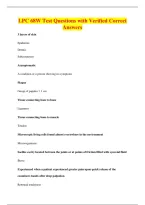 LPC 68W Test Questions with Verified Correct&NewLine;Answers
