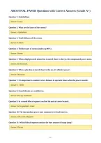 ABO FINAL PAPER Questions with Correct Answers &lpar;Grade A&plus;&rpar;