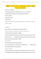 NBRC EXAM&comma; Part I Questions with Verified&NewLine;Correct Answers