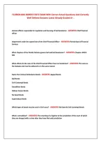 FLORIDA BAIL BONDS STATE EXAM With Correct Actual Questions And Correctly &NewLine;Well Defined Answers Latest Already Graded A&plus; &period;