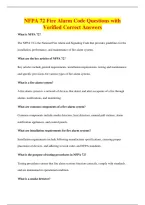 NFPA 72 Fire Alarm Code Questions with&NewLine;Verified Correct Answers