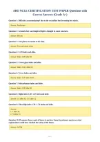 ABO NCLE CERTIFICATION TEST PAPER Questions with&NewLine;Correct Answers &lpar;Grade A&plus;&rpar;