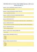ABO PRACTICAL ACTUAL TEST PAPER Questions with Correct&NewLine;Answers &lpar;Grade A&plus;&rpar;