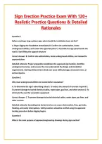 Sign Erection Practice Exam With 120&plus; Realistic Practice Questions & Detailed Rationale