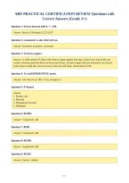 ABO PRACTICAL CERTIFICATION REVIEW Questions with&NewLine;Correct Answers &lpar;Grade A&plus;&rpar;