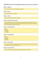 ABO PRACTICE TEST Questions with Correct Answers &lpar;Grade A&plus;&rpar;