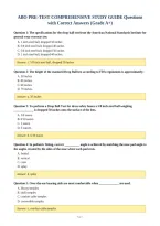 ABO PRE-TEST COMPREHENSIVE STUDY GUIDE Questions&NewLine;with Correct Answers &lpar;Grade A&plus;&rpar;