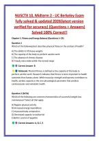 NUSCTX 10&comma; Midterm 2 - UC Berkeley Exam &NewLine;fully solved & updated 2026&lpar;latest version &NewLine;verified for accuracy&rpar; &lpar;Questions &plus; Answers&rpar; &NewLine;Solved 100&percnt; Correct&excl;&excl;