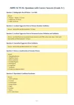 ABPD ACTUAL Questions with Correct Answers &lpar;Grade A&plus;&rpar;