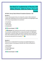 Test Bank for Fundamentals of Nursing 12th &NewLine;Edition &lpar;Elsevier&comma; 2025&rpar; by Potter&comma; Perry and &NewLine;Stocker