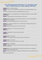 ILTS 305 &lpar;Elementary Education 1-6&rpar; &vert; Questions with&NewLine;100&percnt; Verified Answers &vert; Latest Update 2026&sol;2027
