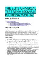 2026&sol;2027 Arkansas Master & Journeyman Plumber Elite Test Bank &lpar;Q&A&rpar;