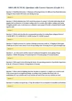 ABSA 4B ACTUAL Questions with Correct Answers &lpar;Grade A&plus;&rpar;