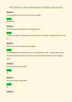 RADT &lpar;Patient Care&rpar; - Infection Control Questions with CORRECT Answers &lpar;Grade A&plus;&rpar;