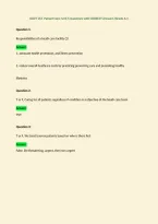 RADT 153- Patient Care- Unit 5 Questions with CORRECT Answers &lpar;Grade A&plus;&rpar;