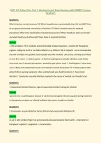 RADT 153- Patient Care- Unit 1- Infection Control- Exam Questions with CORRECT Answers&NewLine;&lpar;Grade A&plus;&rpar;
