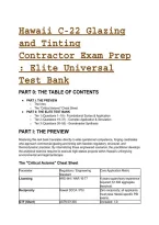 2026&sol;2027 Hawaii C-22 Glazing & Tinting Contractor Exam Prep&colon; S-Tier Test Bank & Axiom Cheat Sheet