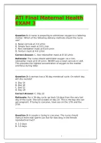 Maternal Health Exam 3&colon; Comprehensive Study Guide & Practice Questions &lpar;2026 Edition&rpar;