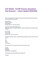 AST BOOK - EXAM Practice Questions And Answers &ndash; Latest Update 2025&sol;2026&NewLine;&NewLine;&NewLine;